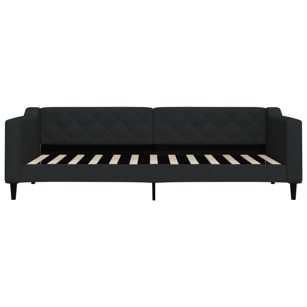 Divano Letto con Letto Estraibile Nero 90x200 cm in Tessuto - homemem39
