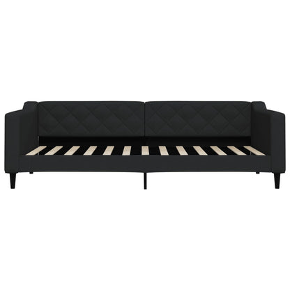 Divano Letto con Letto Estraibile Nero 90x200 cm in Tessuto - homemem39