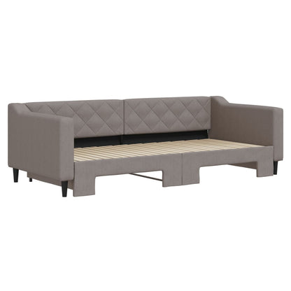 Divano Letto con Letto Estraibile Tortora 90x200 cm in Tessuto - homemem39