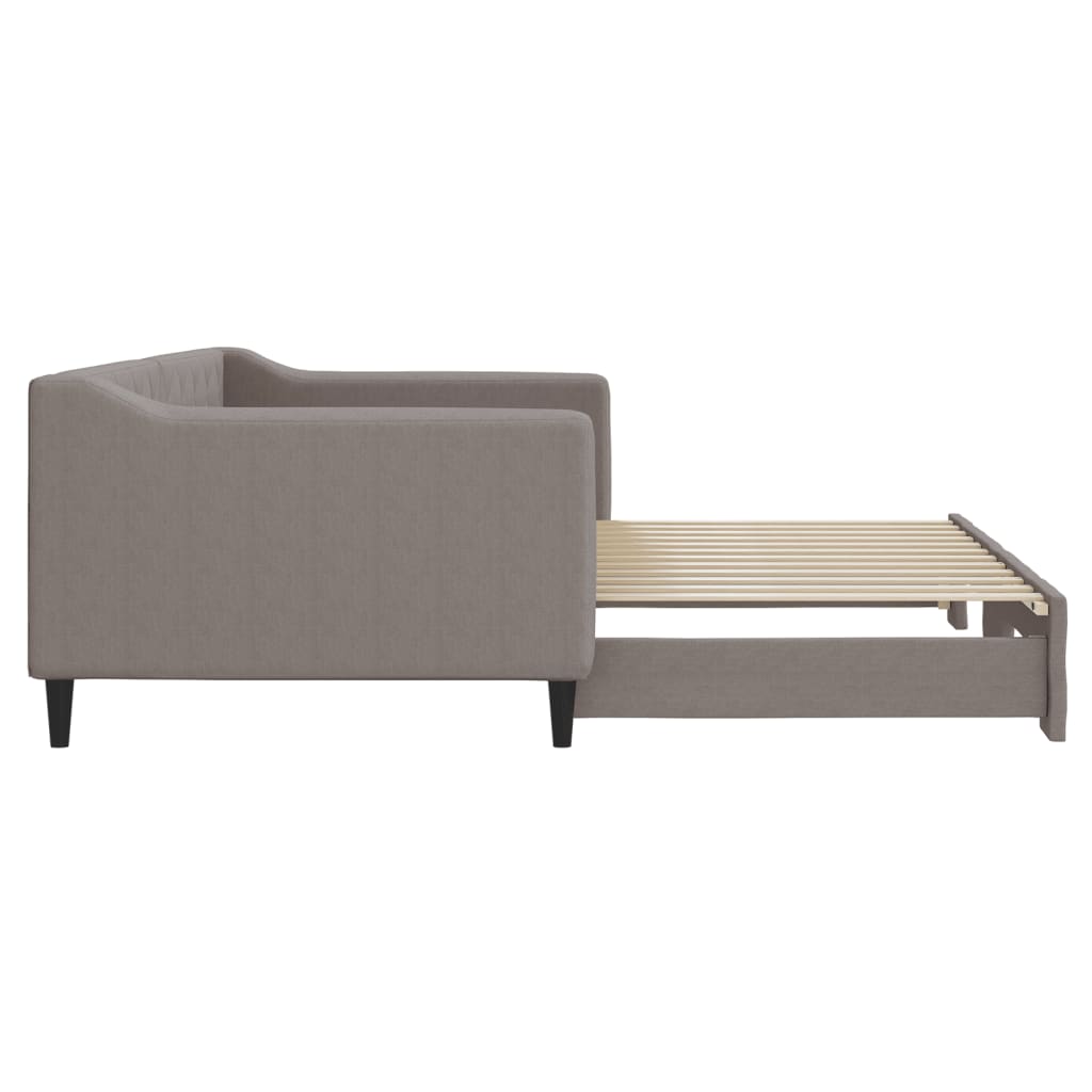 Divano Letto con Letto Estraibile Tortora 90x200 cm in Tessuto - homemem39