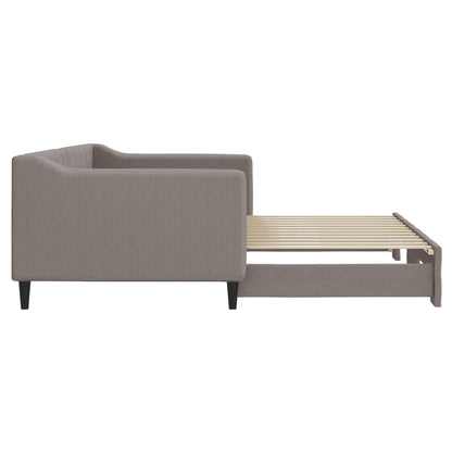 Divano Letto con Letto Estraibile Tortora 90x200 cm in Tessuto - homemem39