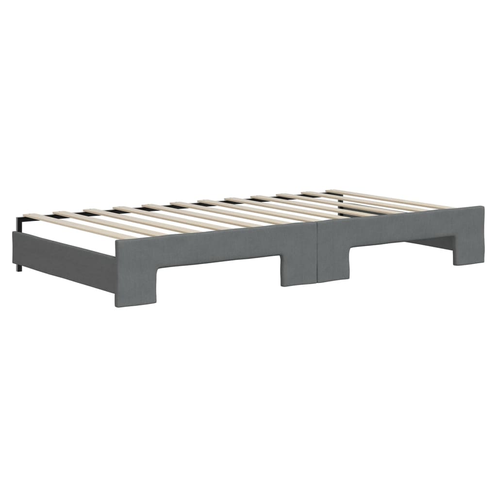Divano Letto con Letto Estraibile Grigio Scuro 100x200 Tessuto - homemem39