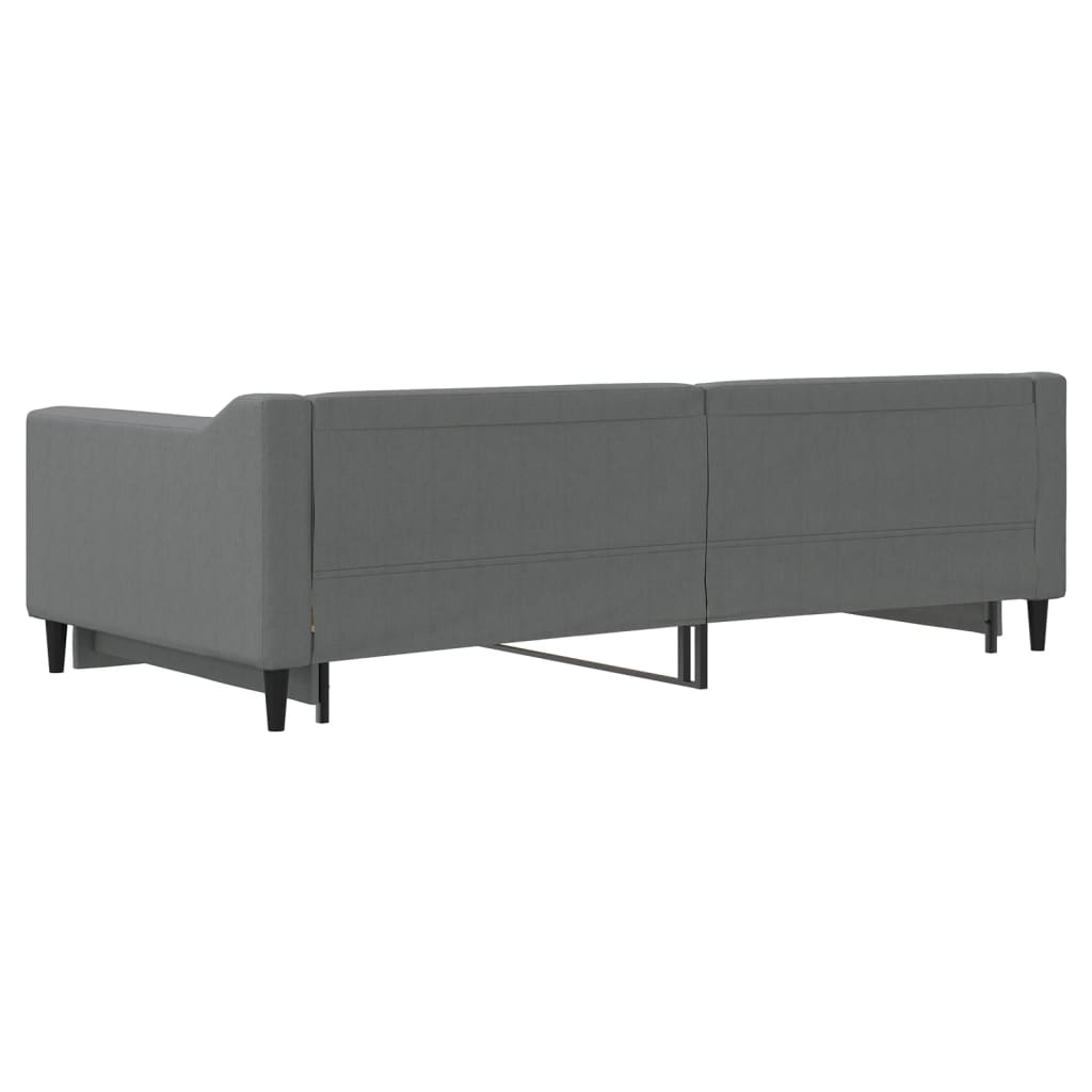 Divano Letto con Letto Estraibile Grigio Scuro 100x200 Tessuto - homemem39