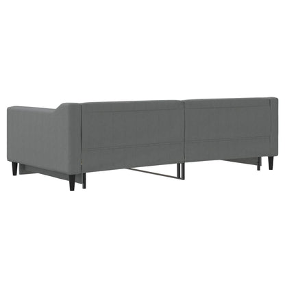 Divano Letto con Letto Estraibile Grigio Scuro 100x200 Tessuto - homemem39
