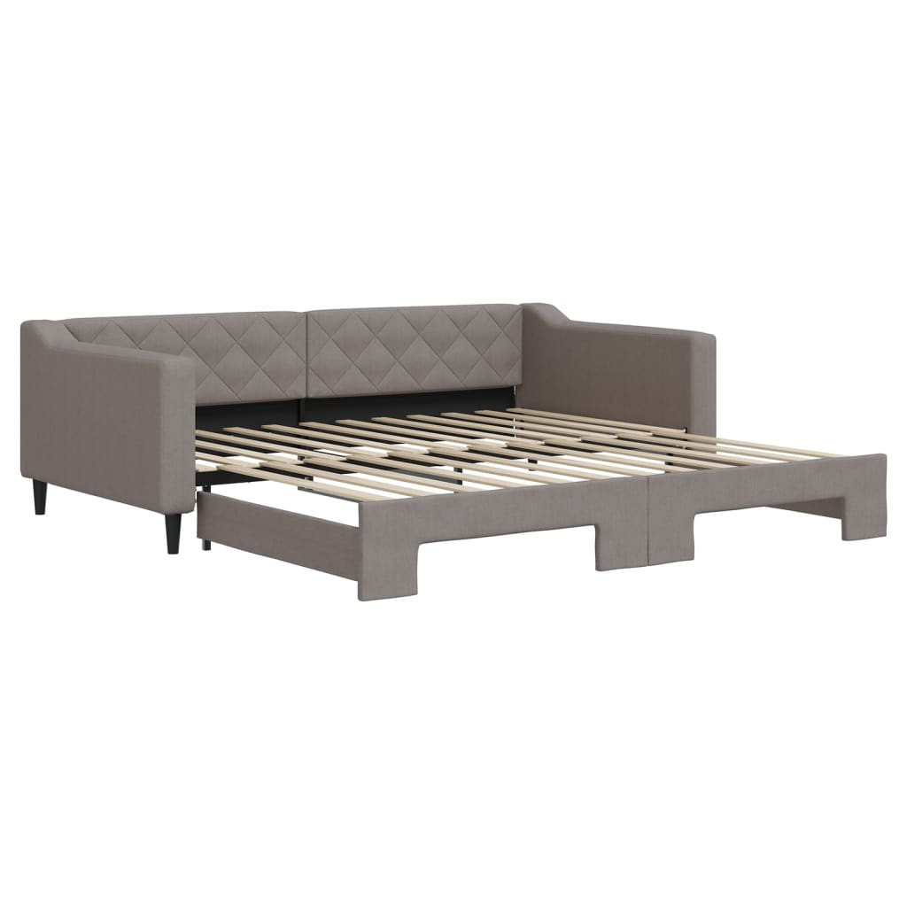 Divano Letto con Letto Estraibile Tortora 100x200 cm in Tessuto | homemem39