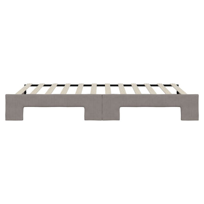 Divano Letto con Letto Estraibile Tortora 100x200 cm in Tessuto | homemem39