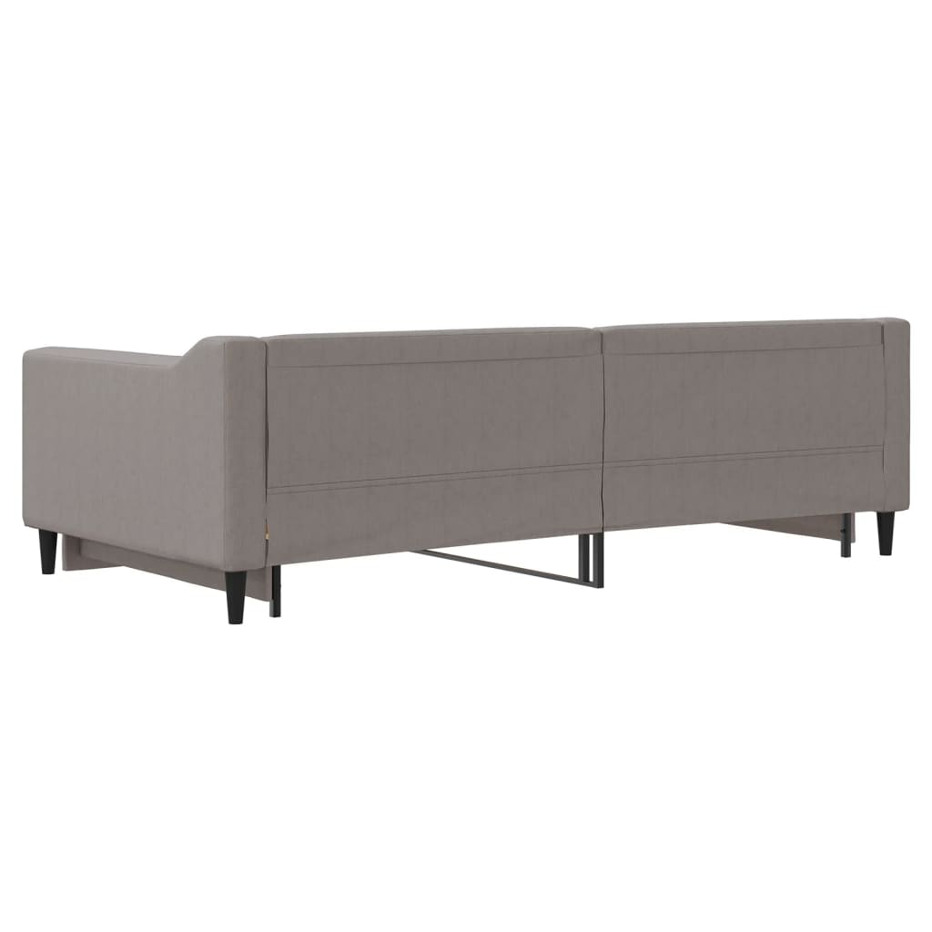 Divano Letto con Letto Estraibile Tortora 100x200 cm in Tessuto | homemem39