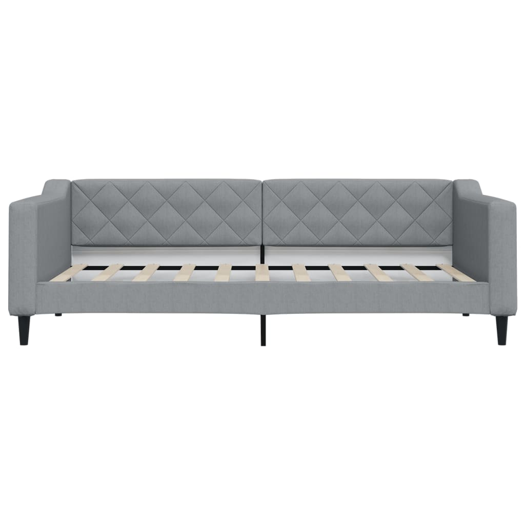 Divano Letto con Letto Estraibile Grigio Chiaro 90x190 Tessuto | homemem39