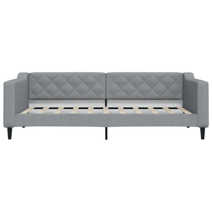 Divano Letto con Letto Estraibile Grigio Chiaro 90x190 Tessuto | homemem39