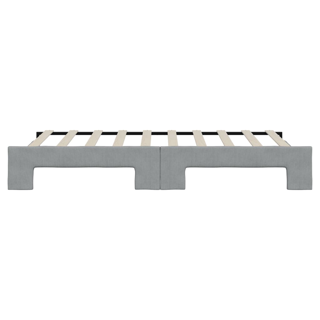 Divano Letto con Letto Estraibile Grigio Chiaro 90x190 Tessuto | homemem39