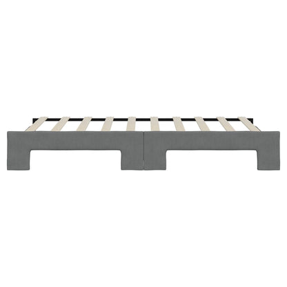 Divano Letto con Letto Estraibile Grigio Scuro 90x190cm Tessuto - homemem39