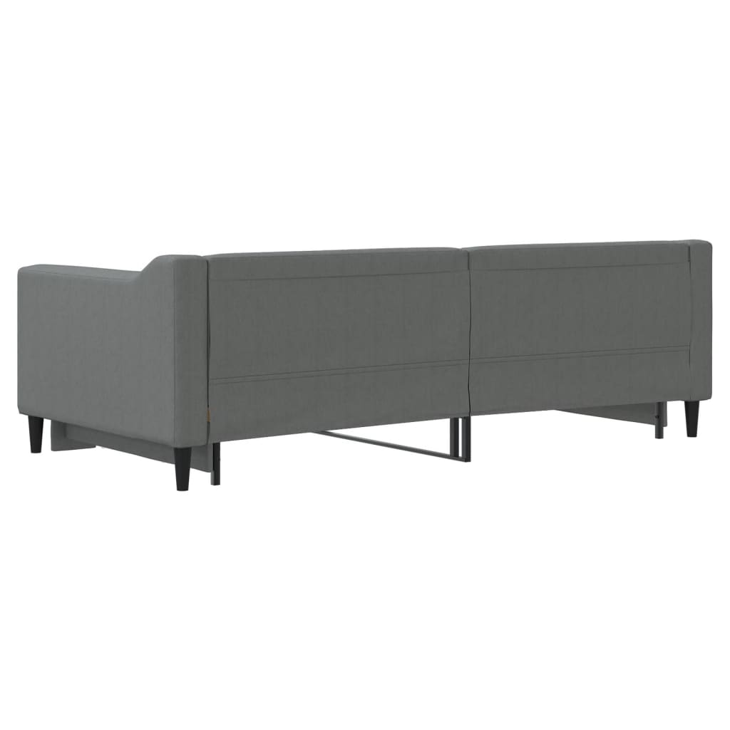 Divano Letto con Letto Estraibile Grigio Scuro 90x190cm Tessuto - homemem39