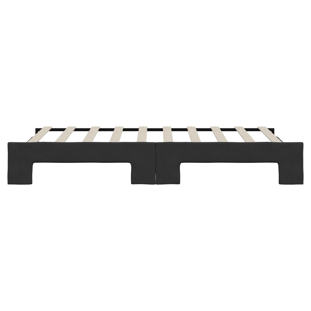 Divano Letto con Letto Estraibile Nero 90x190 cm in Tessuto | homemem39