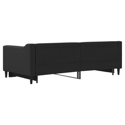 Divano Letto con Letto Estraibile Nero 90x190 cm in Tessuto | homemem39