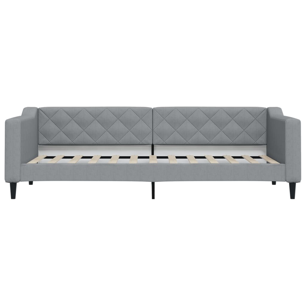 Divano Letto Estraibile Cassetti Grigio Chiaro 80x200cm Tessuto - homemem39