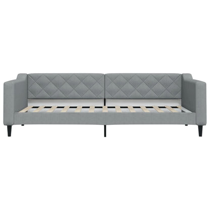 Divano Letto Estraibile Cassetti Grigio Chiaro 90x200cm Tessuto - homemem39