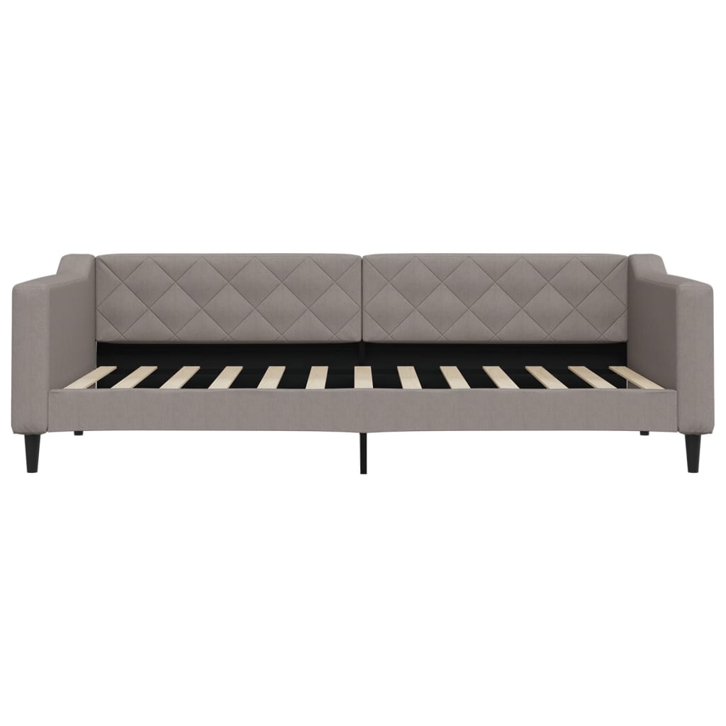 Divano Letto Estraibile con Cassetti Tortora 90x200 cm Tessuto | homemem39