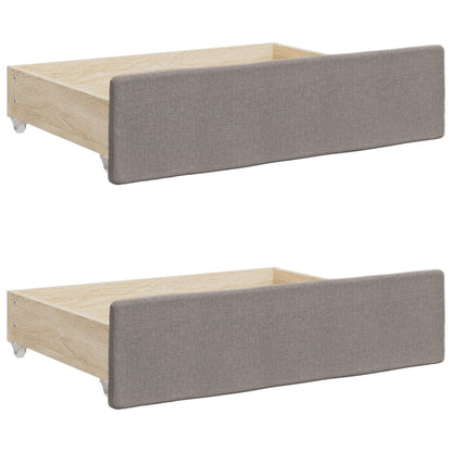 Divano Letto Estraibile con Cassetti Tortora 90x200 cm Tessuto | homemem39