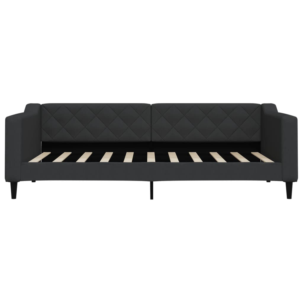 Divano Letto Estraibile con Cassetti Nero 90x190 cm in Tessuto | homemem39