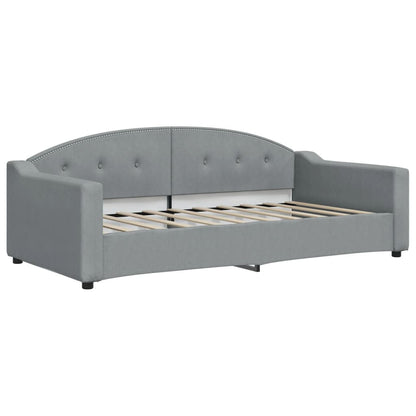 Divano Letto con Materasso Grigio Chiaro 90x190 cm in Tessuto | homemem39
