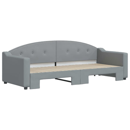 Divano Letto con Letto Estraibile Grigio Chiaro 80x200 Tessuto - homemem39