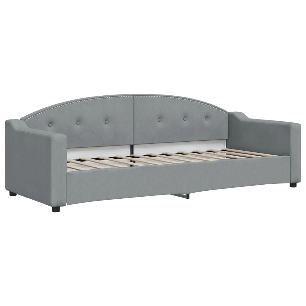 Divano Letto con Letto Estraibile Grigio Chiaro 80x200 Tessuto - homemem39