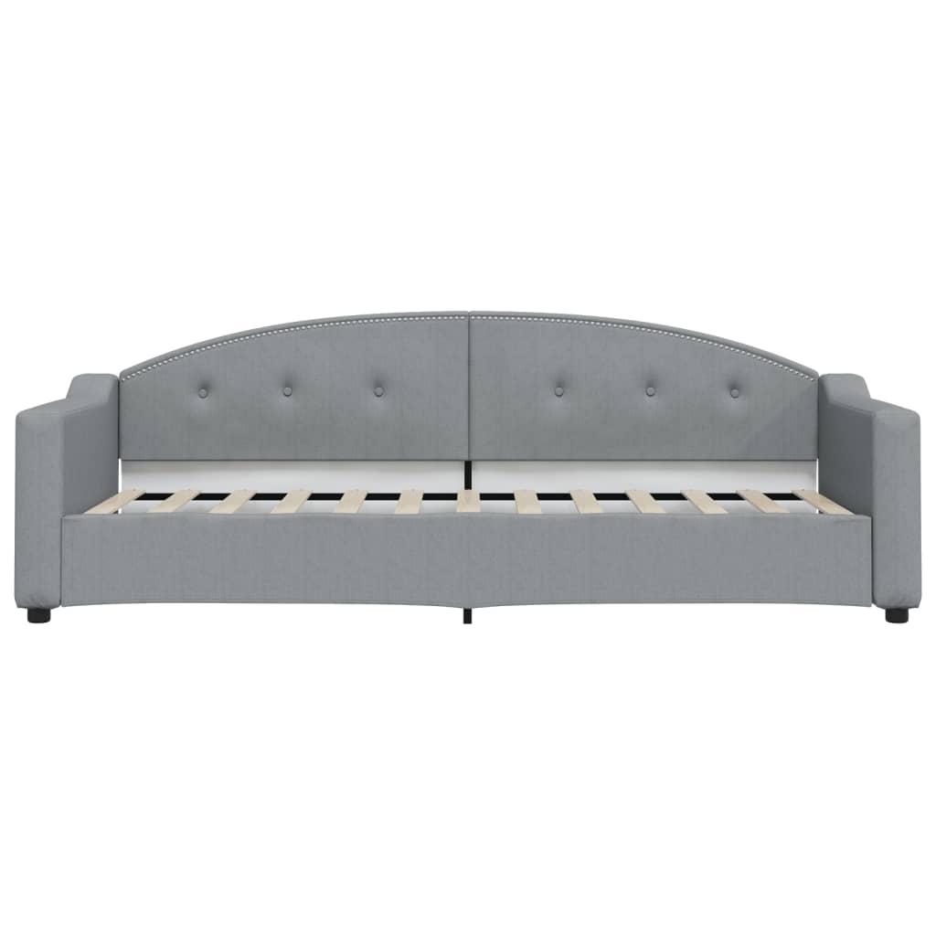 Divano Letto con Letto Estraibile Grigio Chiaro 80x200 Tessuto - homemem39