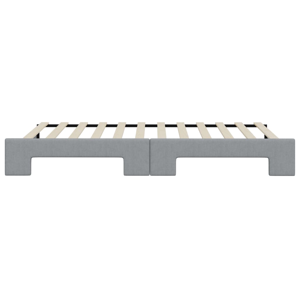 Divano Letto con Letto Estraibile Grigio Chiaro 80x200 Tessuto - homemem39