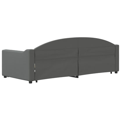 Divano Letto con Letto Estraibile Grigio Scuro 80x200 Tessuto | homemem39