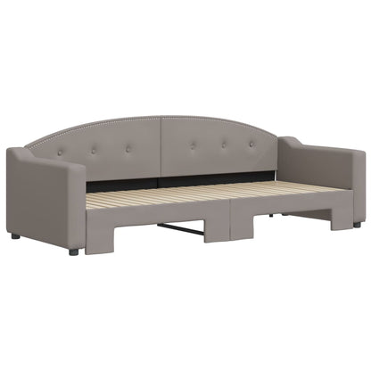Divano Letto con Letto Estraibile Tortora 80x200 cm Tessuto | homemem39