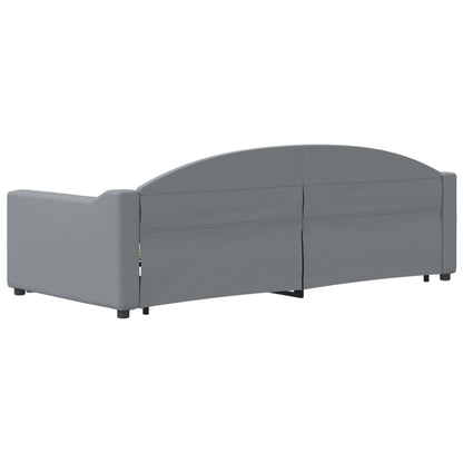 Divano Letto con Letto Estraibile Grigio Chiaro 90x200 Tessuto