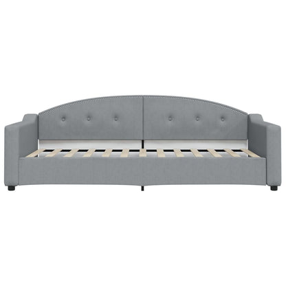 Divano Letto con Letto Estraibile Grigio Chiaro 90x200 Tessuto - homemem39