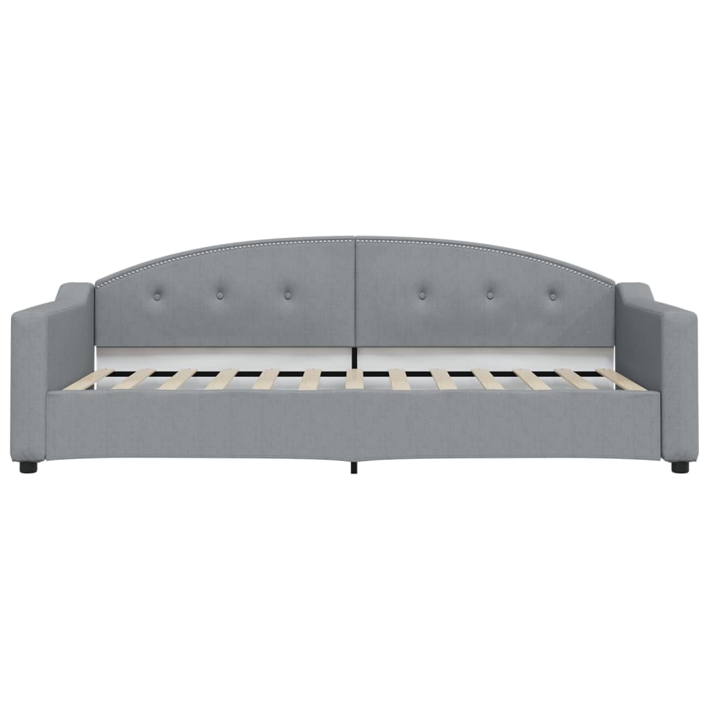 Divano Letto con Letto Estraibile Grigio Chiaro 90x200 Tessuto