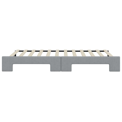 Divano Letto con Letto Estraibile Grigio Chiaro 90x200 Tessuto