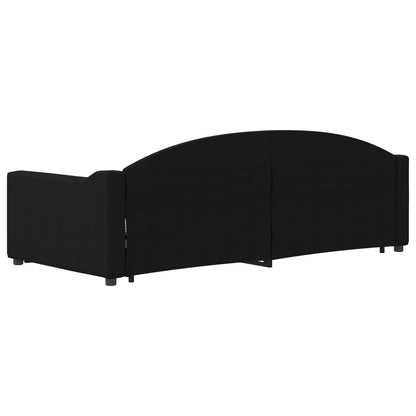 Divano Letto con Letto Estraibile Nero 90x200 cm in Tessuto | homemem39