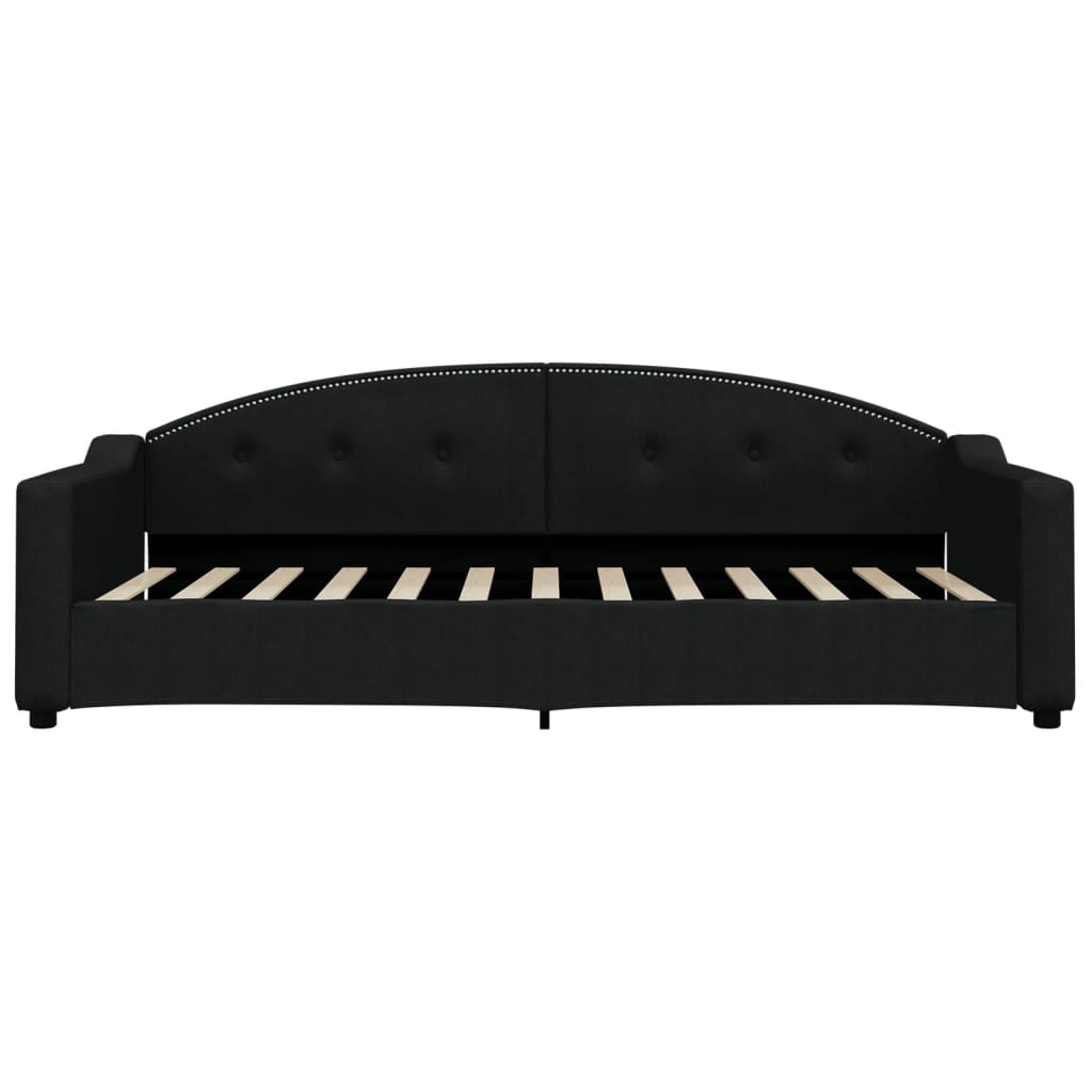 Divano Letto con Letto Estraibile Nero 90x200 cm in Tessuto | homemem39
