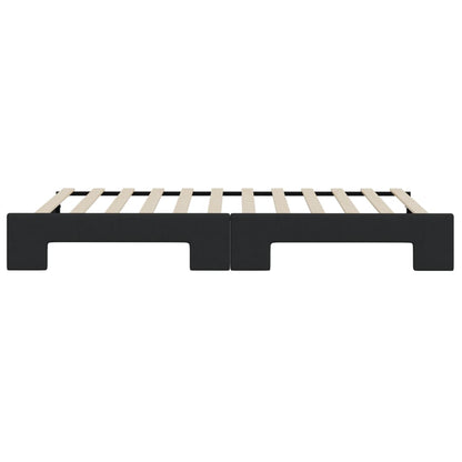 Divano Letto con Letto Estraibile Nero 90x200 cm in Tessuto | homemem39