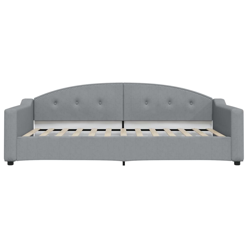 Divano Letto con Letto Estraibile Grigio Chiaro 100x200 Tessuto