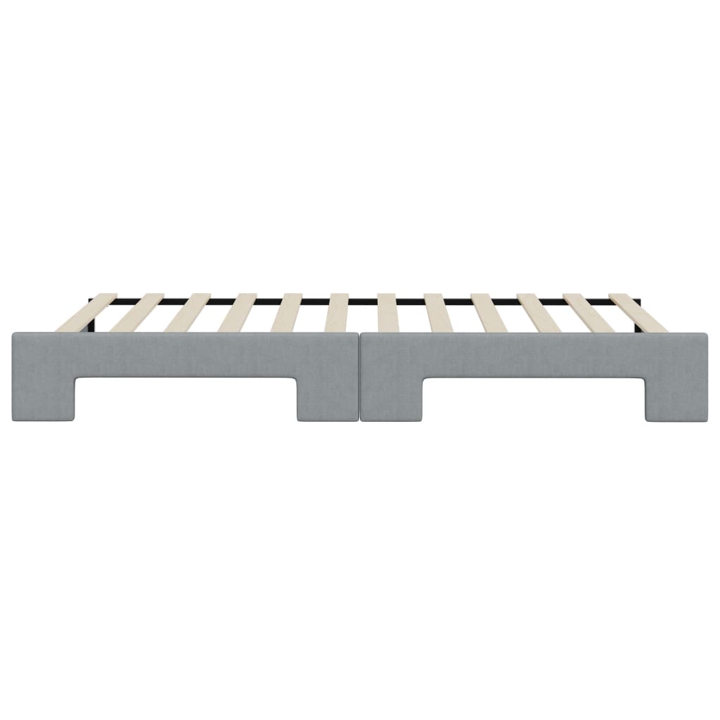 Divano Letto con Letto Estraibile Grigio Chiaro 100x200 Tessuto - homemem39