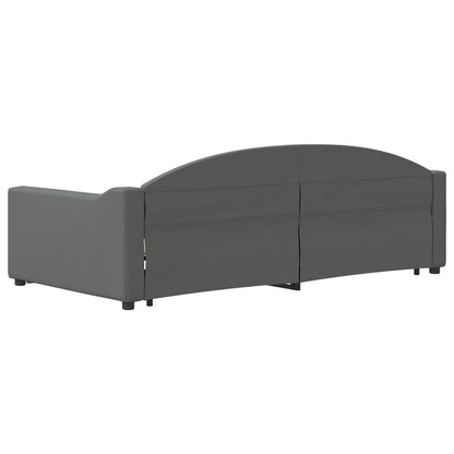 Divano Letto con Letto Estraibile Grigio Scuro 100x200 Tessuto | homemem39