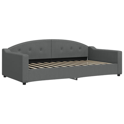 Divano Letto con Letto Estraibile Grigio Scuro 100x200 Tessuto | homemem39