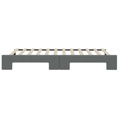 Divano Letto con Letto Estraibile Grigio Scuro 100x200 Tessuto | homemem39