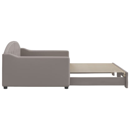 Divano Letto con Letto Estraibile Tortora 100x200 cm in Tessuto | homemem39