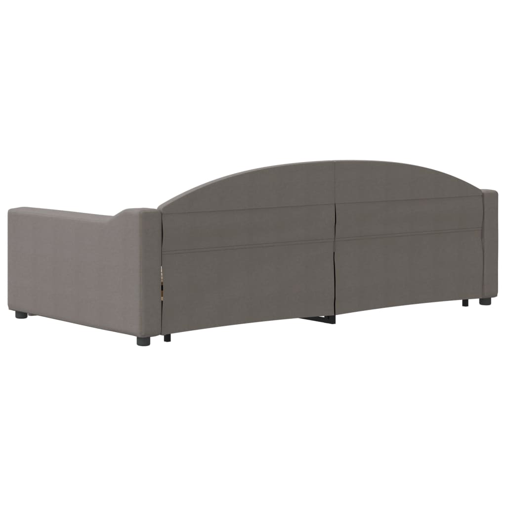 Divano Letto con Letto Estraibile Tortora 100x200 cm in Tessuto | homemem39
