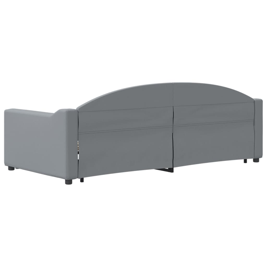 Divano Letto con Letto Estraibile Grigio Chiaro 90x190 Tessuto