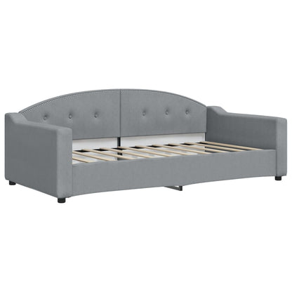 Divano Letto con Letto Estraibile Grigio Chiaro 90x190 Tessuto - homemem39