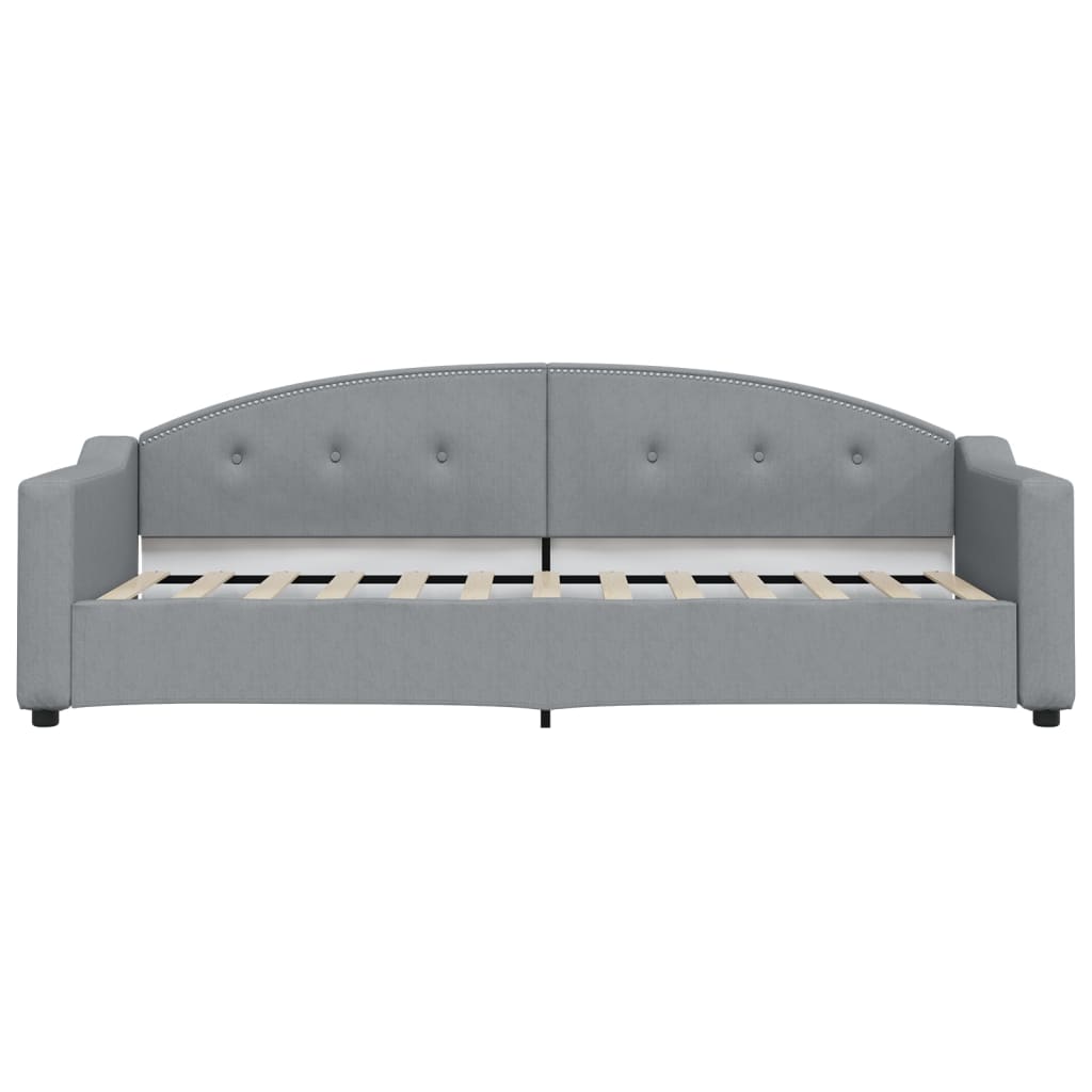Divano Letto con Letto Estraibile Grigio Chiaro 90x190 Tessuto - homemem39