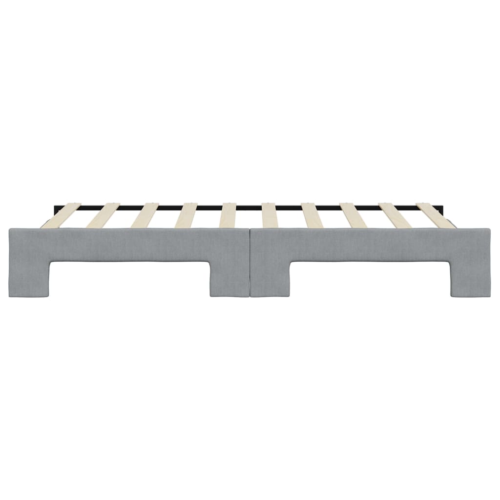 Divano Letto con Letto Estraibile Grigio Chiaro 90x190 Tessuto