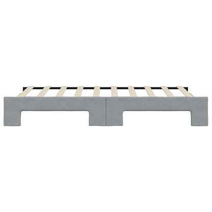 Divano Letto con Letto Estraibile Grigio Chiaro 90x190 Tessuto