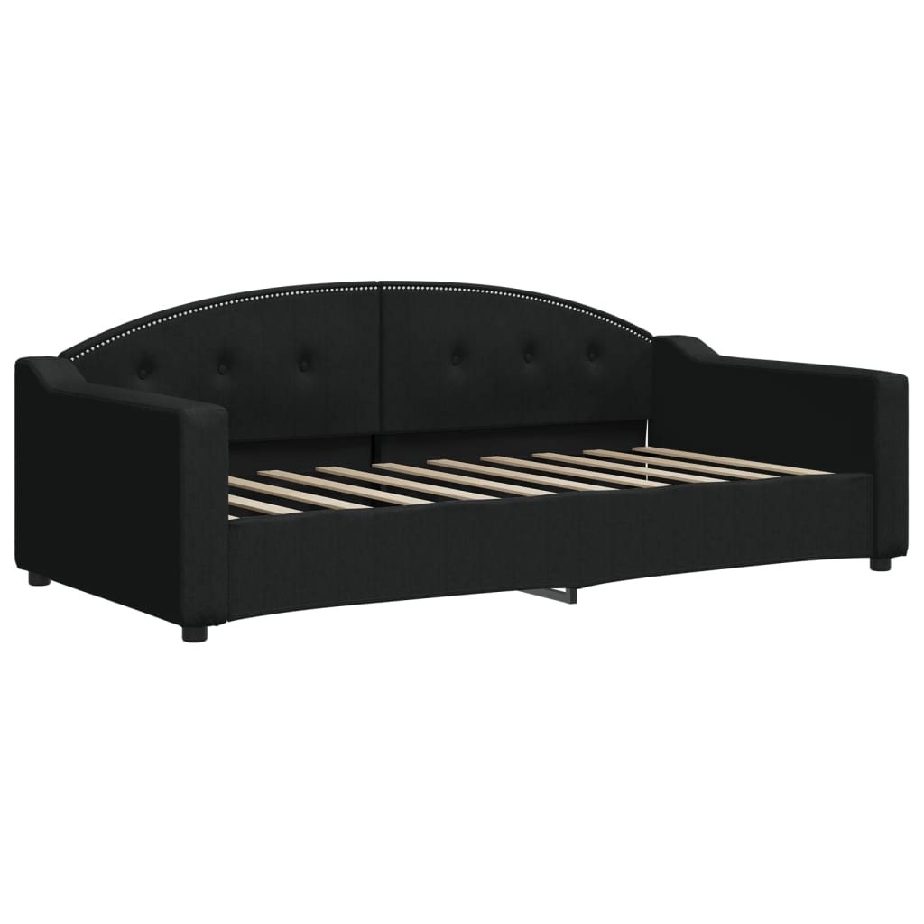 Divano Letto con Letto Estraibile Nero 90x190 cm in Tessuto | homemem39